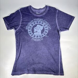 Rivera Maya Cancun pier 27 shirt men size large Distressed Mexico L Latinx Faded